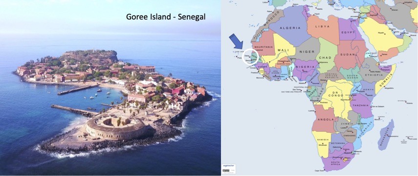 Goree Island near Dakar in Senegal. Île de Gorée près de Dakar au Sénégal